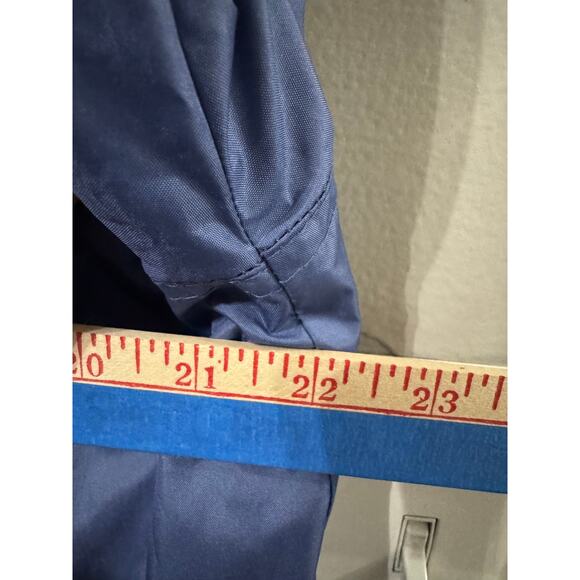 Grandma Chic Vintage 80s Tudor Court by Haband Women's XL Bue Trench Raincoat - Picture 2 of 7